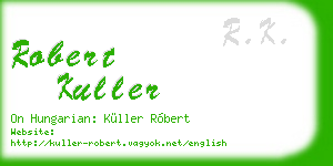 robert kuller business card